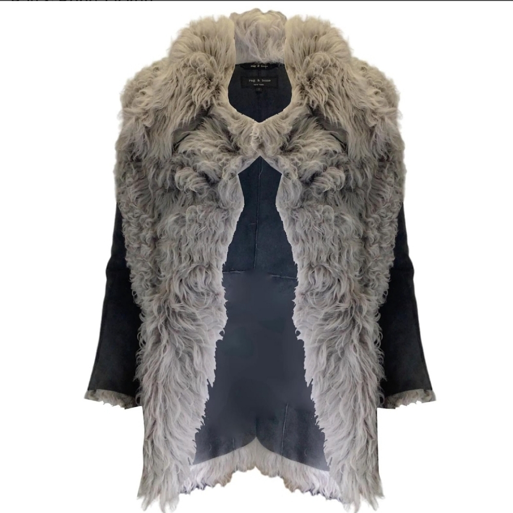 **RARE FIND** RAG & BONE Helsinki Italian  Shearling Jacket Size: US 4.